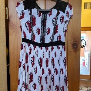 Royal Bones Black and Red Skull Dress